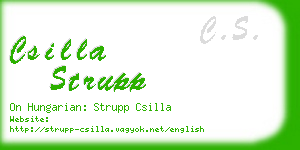 csilla strupp business card